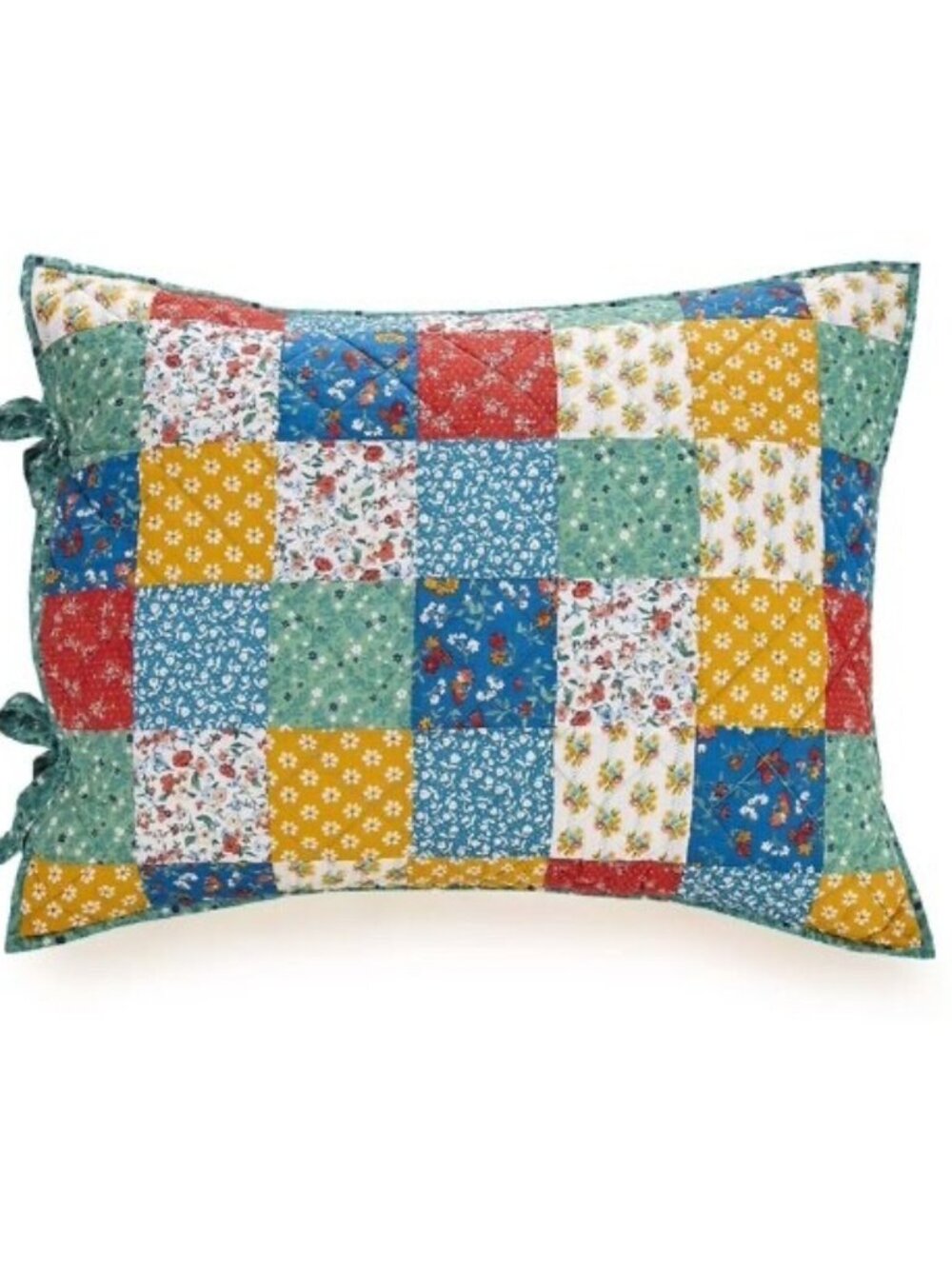 SET OF 2 Pioneer Woman Floral Patch Pillow Sham NEW 2-Pc King Pillowcase